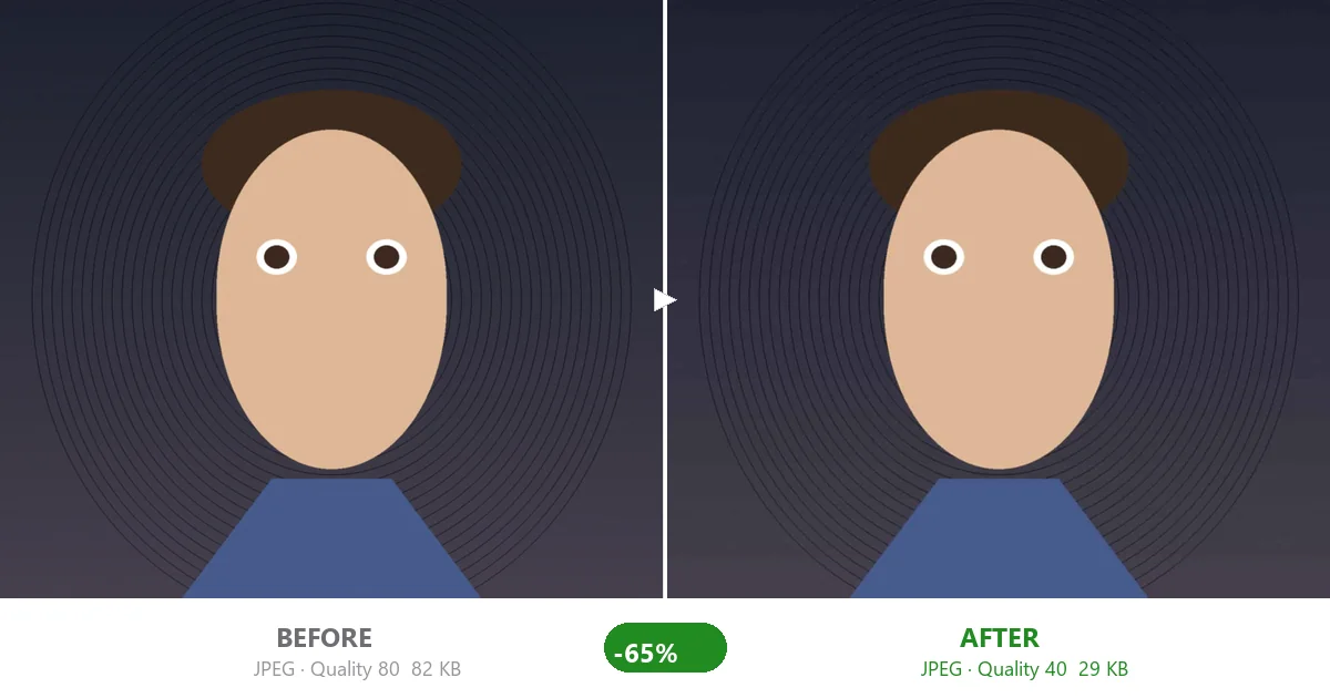 Compression comparison — fabric texture